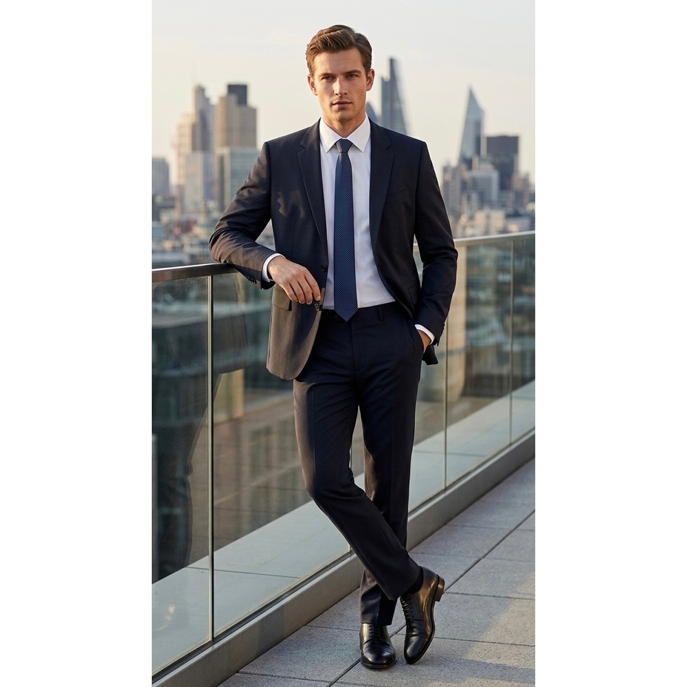 Hugo Boss The Grand US Black Super 100 Wool Suit Jacket Blazer Mens 40R